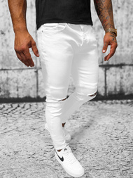 Muške Traperice Bijele OZONEE E/5391/01