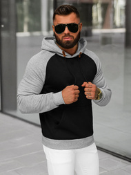 Muška dukserica s kapuljačom crna OZONEE JS/8B157/3B