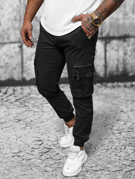 Muške chino jogger hlače crne OZONEE NB/MP0201N