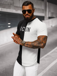 Muška majica crno-bijeli OZONEE O/7776T