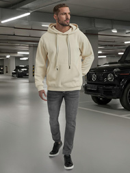 Muška dukserica s kapuljačom ecru OZONEE O/G3065