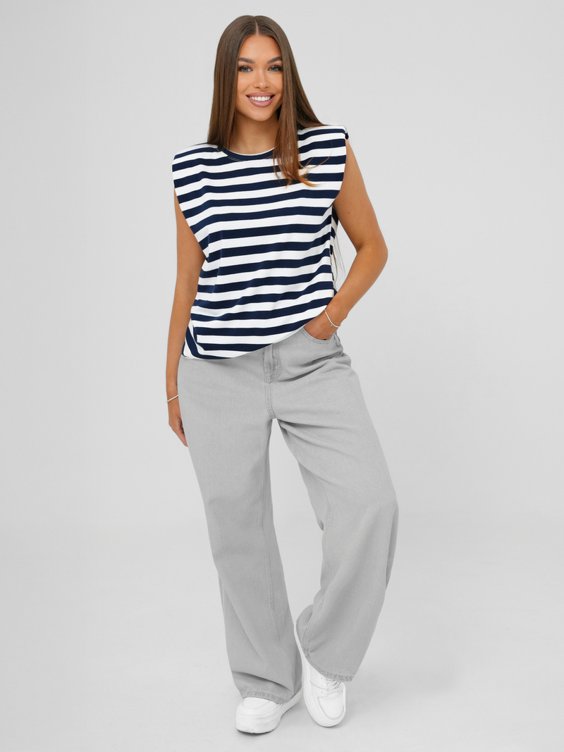 Ženska majica bijelo-modra OZONEE JS/R61670