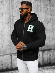 Muška dukserica s kapuljačom crna OZONEE NB/MF2006