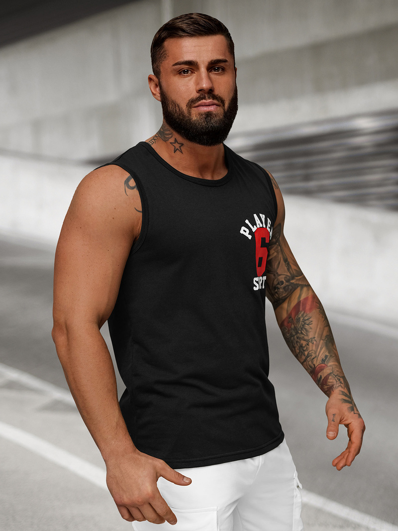 Muška majica bez rukava crna OZONEE JS/8B1717/3Z