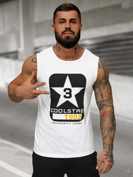 Muška majica bez rukava bijela OZONEE JS/8B1719/1Z