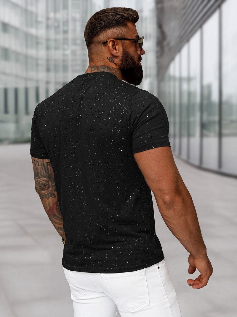 Muška Majica Crna OZONEE O/QQ1389