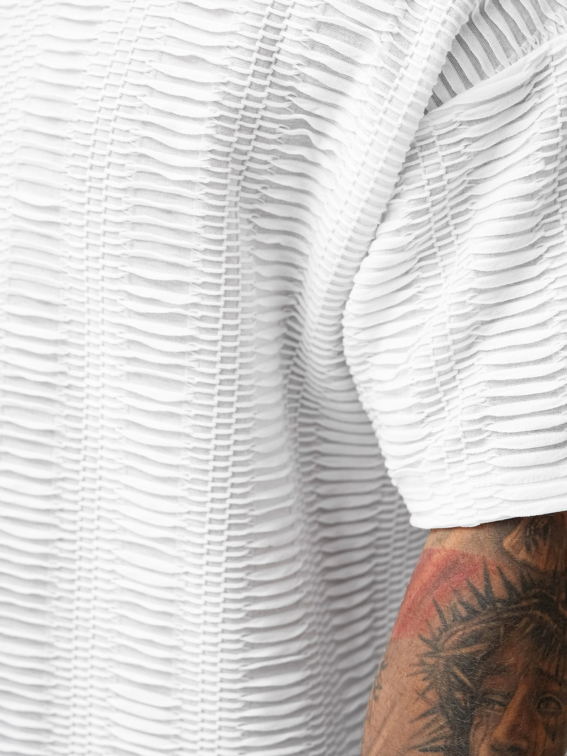 Muška Majica Bijela OZONEE O/B1149