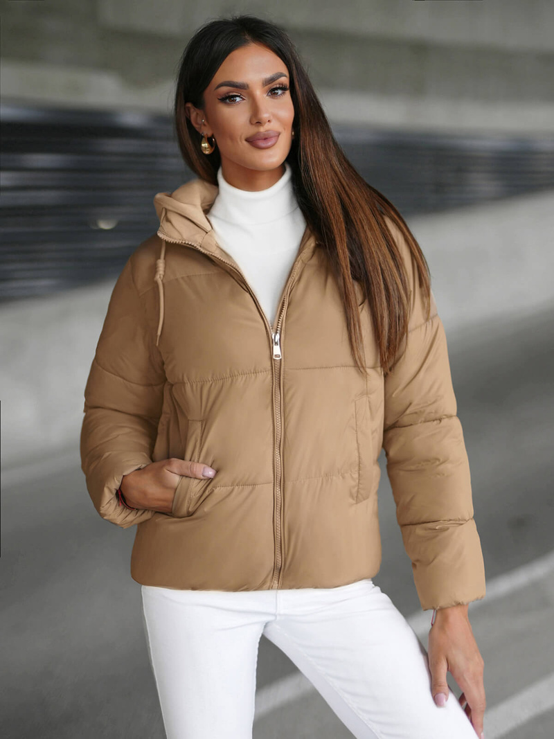 Ženska Jakna Svijetlo-Bež OZONEE JS/16M9187/158Z