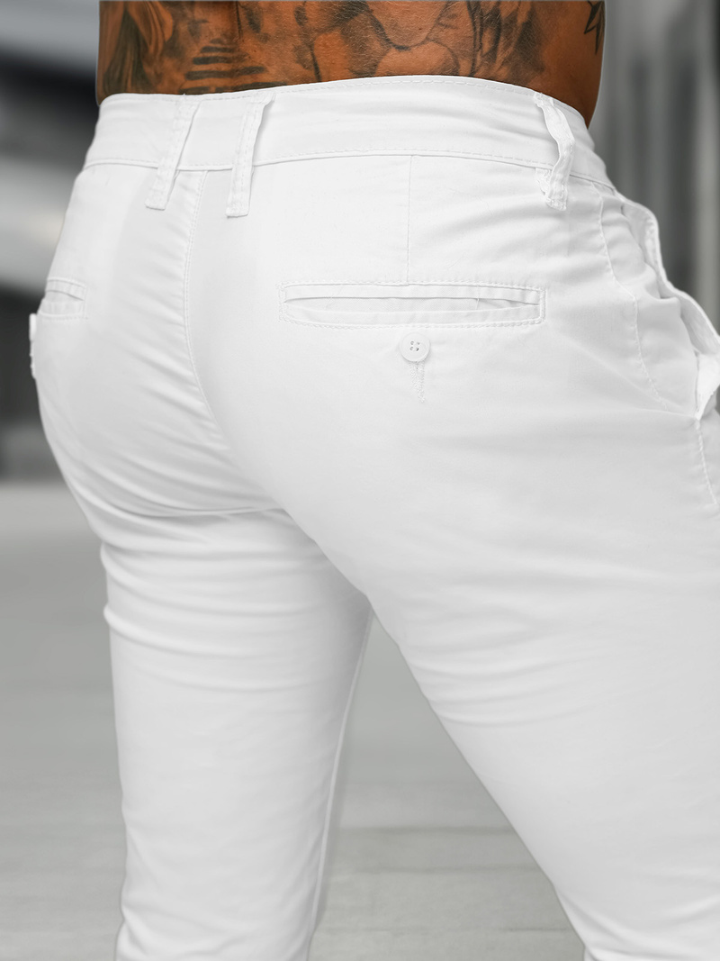 Muške Hlače Bijele OZONEE BL/SK222/2