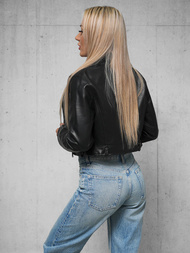 Ženska Kožna Jakna Crna OZONEE JS/11Z8128