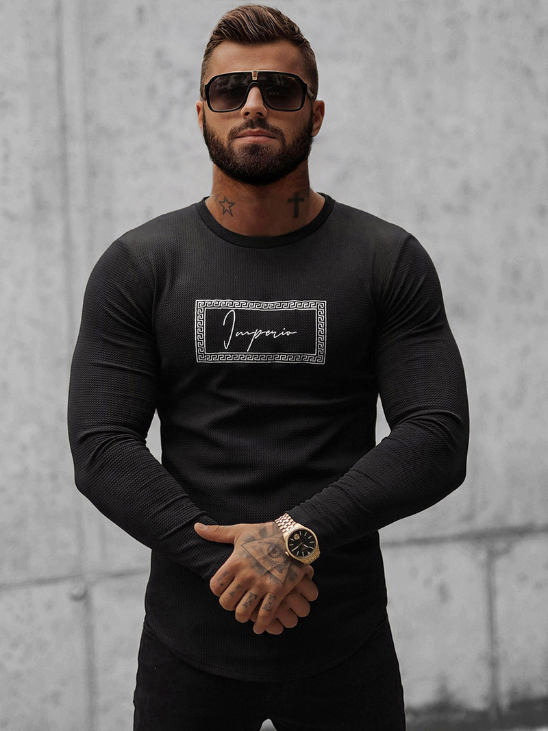 Muška Dukserica Crna OZONEE O/D7192