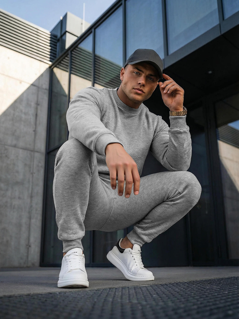 Muška trenirka siva OZONEE JS/68C10380/2Z