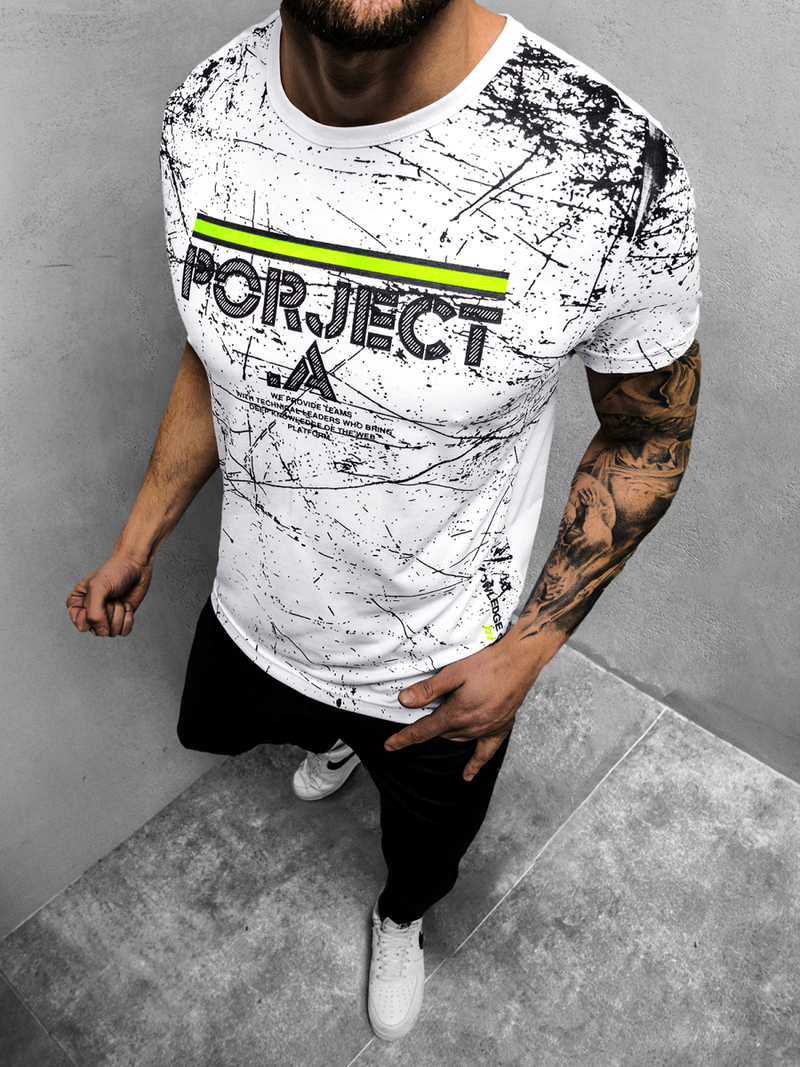 Muška majica Bijela OZONEE JS/SS10917Z