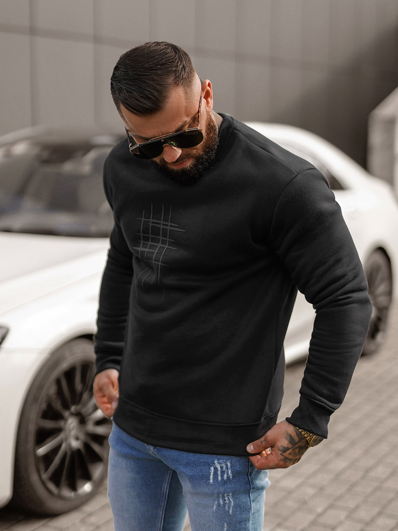 Muška dukserica crna OZONEE JS/8B1361/3