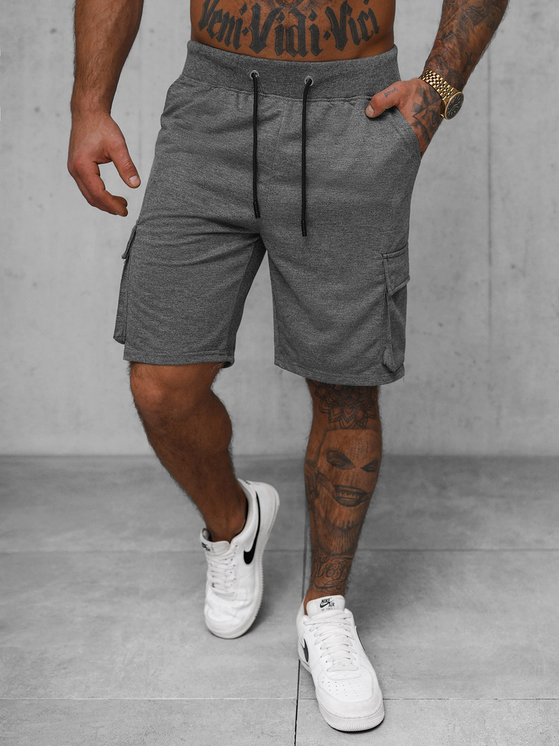 Muške sportske kratke hlače grafitne OZONEE JS/8K1505/5