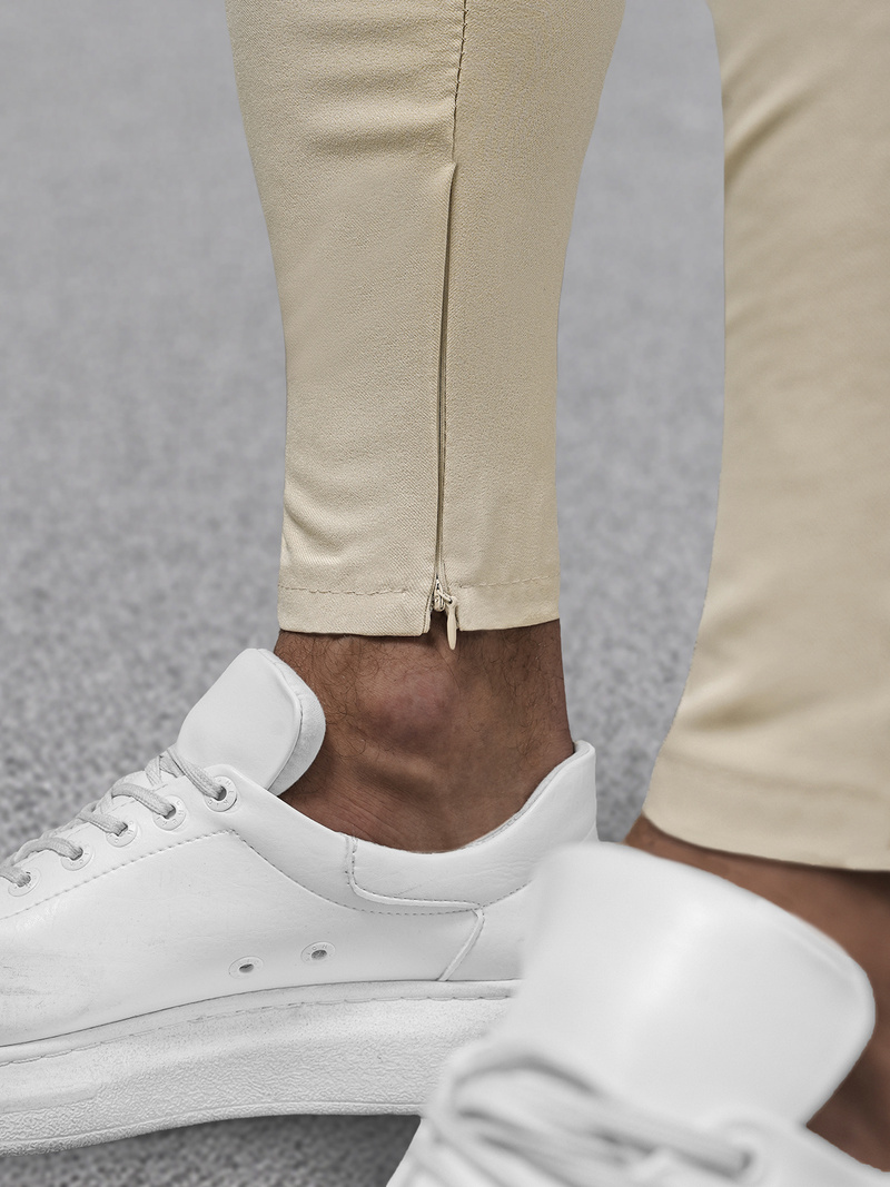 Muške chino hlače bež OZONEE DJ/3300