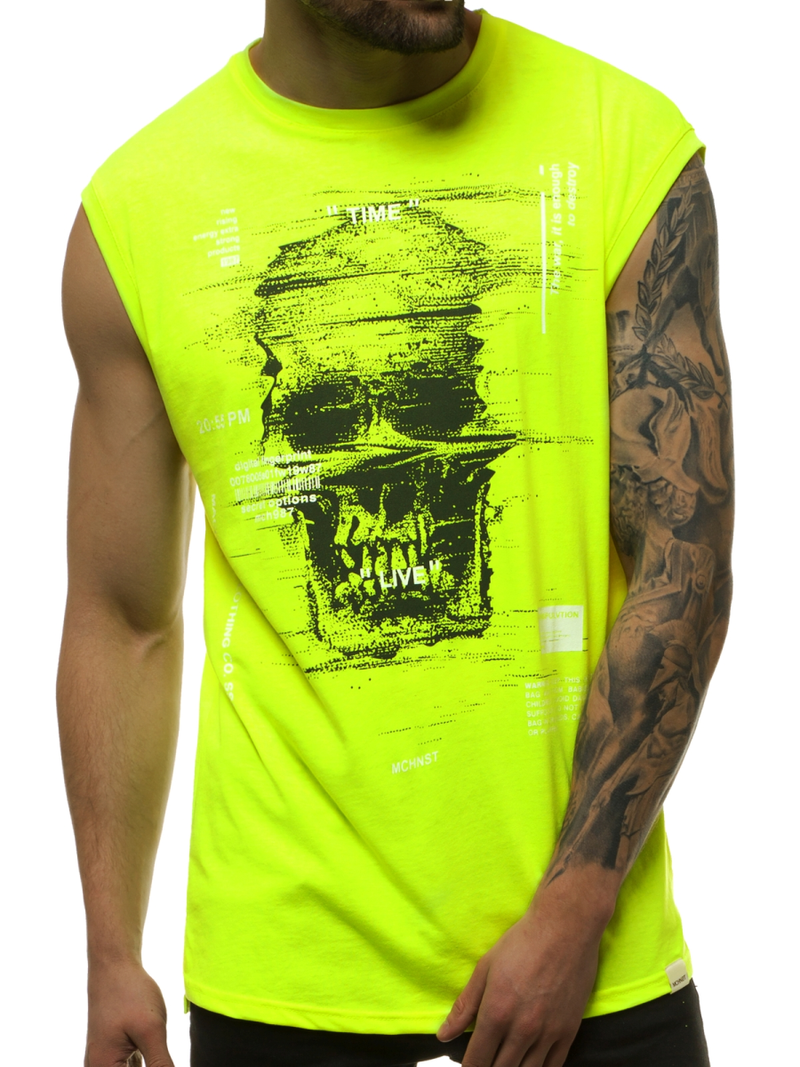 Muška majica bez rukava žuto-neon OZONEE MACH/M1212