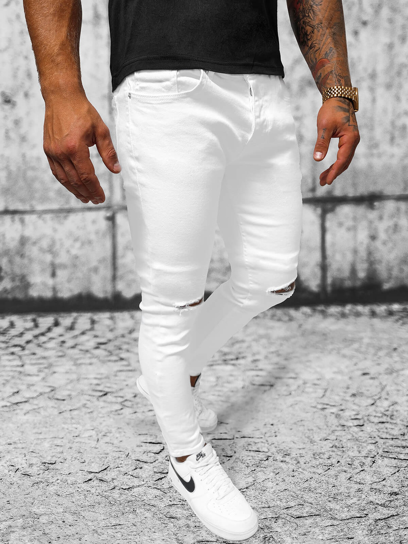 Muške Traperice Bijele OZONEE E/5391/01