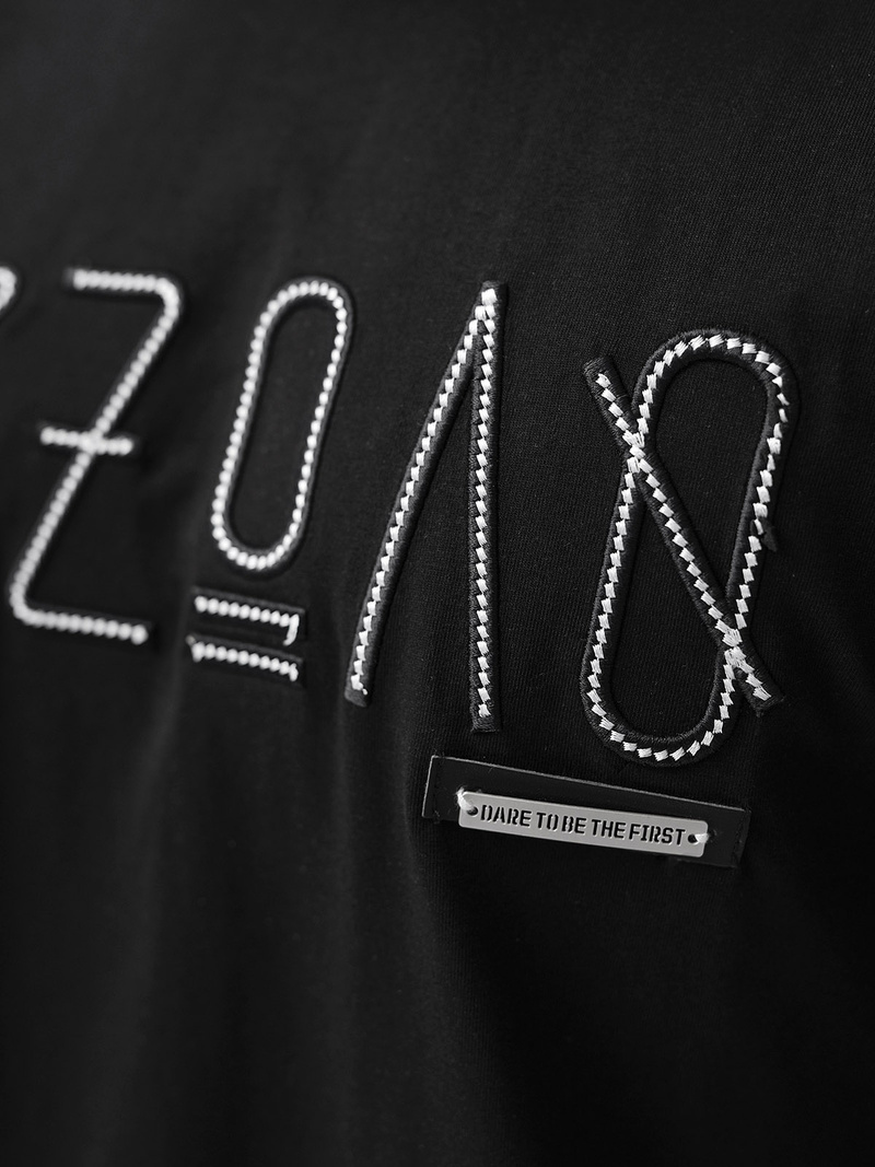 Muška Majica Crna OZONEE O/QQ1185