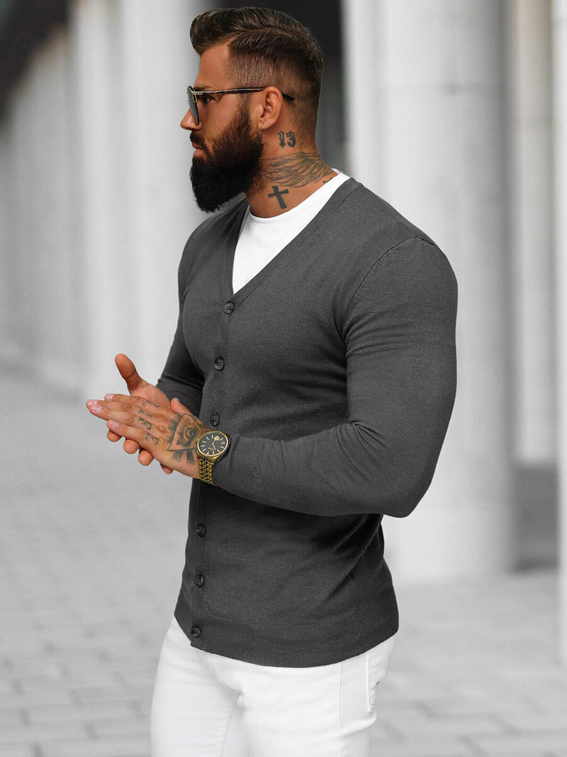 Muški Džemper Grafitni OZONEE NB/MM6006/3Z