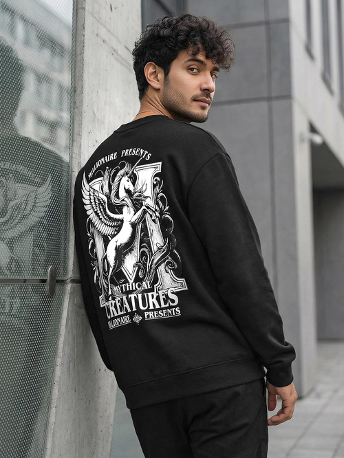 Muška dukserica crna OZONEE JS/65B3919/3Z