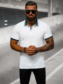 Muška polo majica bijela OZONEE O/DA729