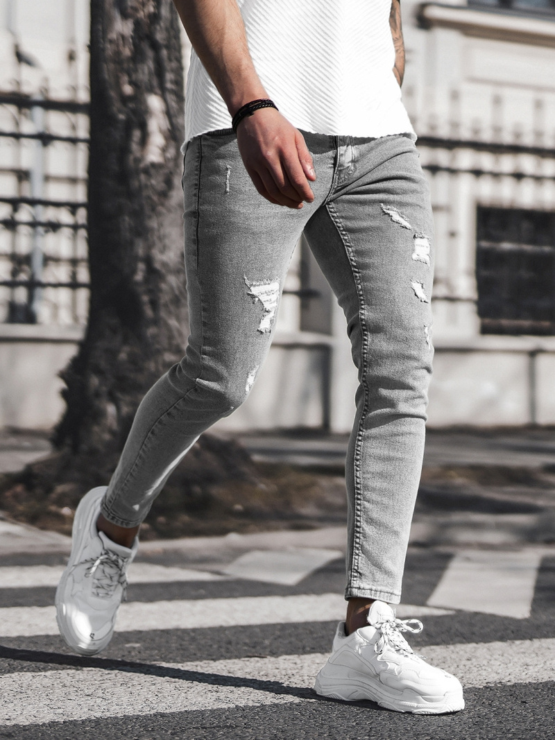 Muške traperice grafitne OZONEE DO/2446