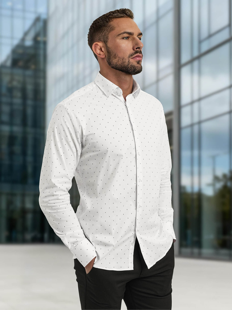 Muška košulja bijela OZONEE V/V180