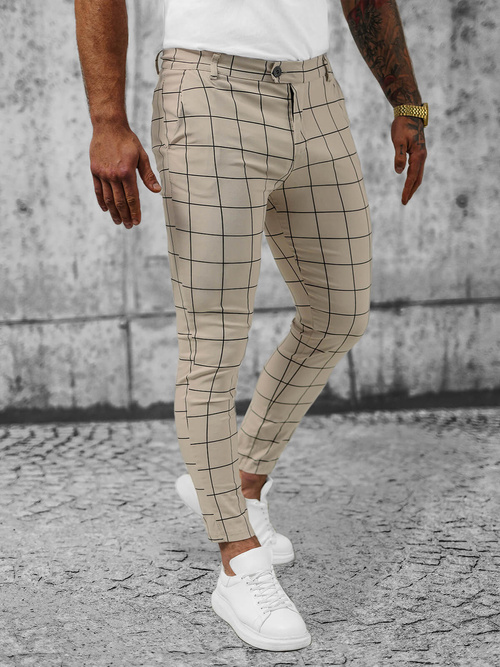 Muške Chino Hlače Bež OZONEE O/P4009