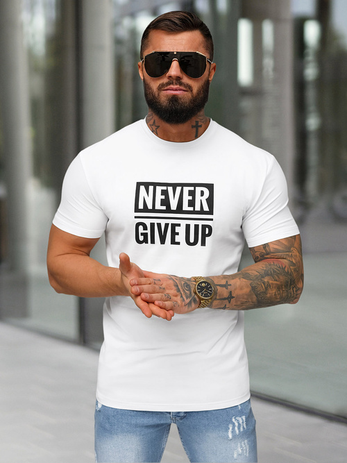 Muška Majica Bijeli OZONEE NB/MT3133