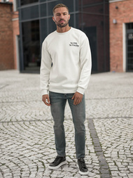 Muška Dukserica Bijela OZONEE JS/65B3918/1