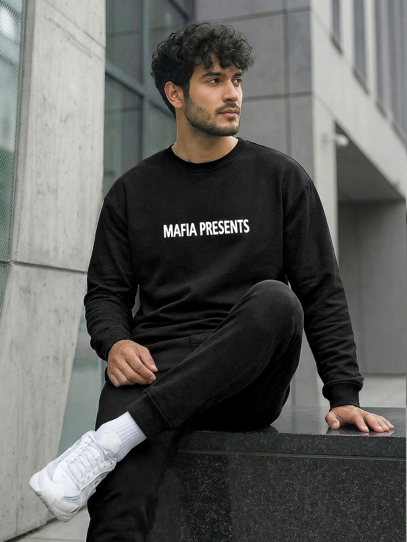 Muška dukserica crna OZONEE JS/65B3919/3Z