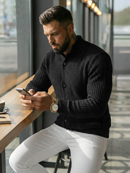 Muški Džemper Crni OZONEE NB/MM6020/4Z