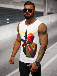 Muška majica bez rukava bijela OZONEE O/T107/1