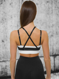 Ženski sportski grudnjak Crno-bijeli OZONEE JS/WX1092