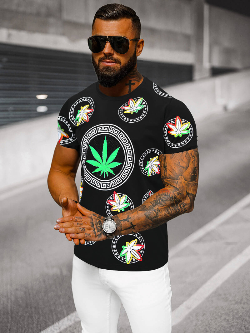 Muška majica crna OZONEE O/T135/3