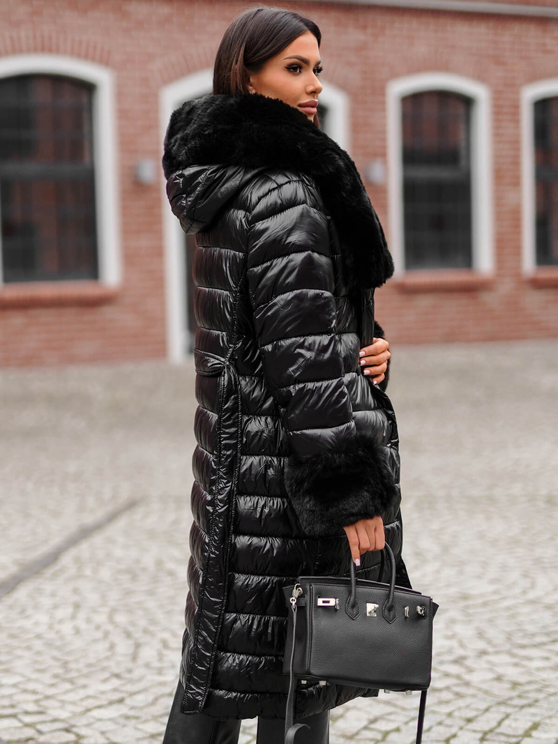 Ženski kaput crni OZONEE JS/5M3160/392Z