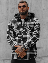 Muška košulja crno-bijela OZONEE O/3A91/1