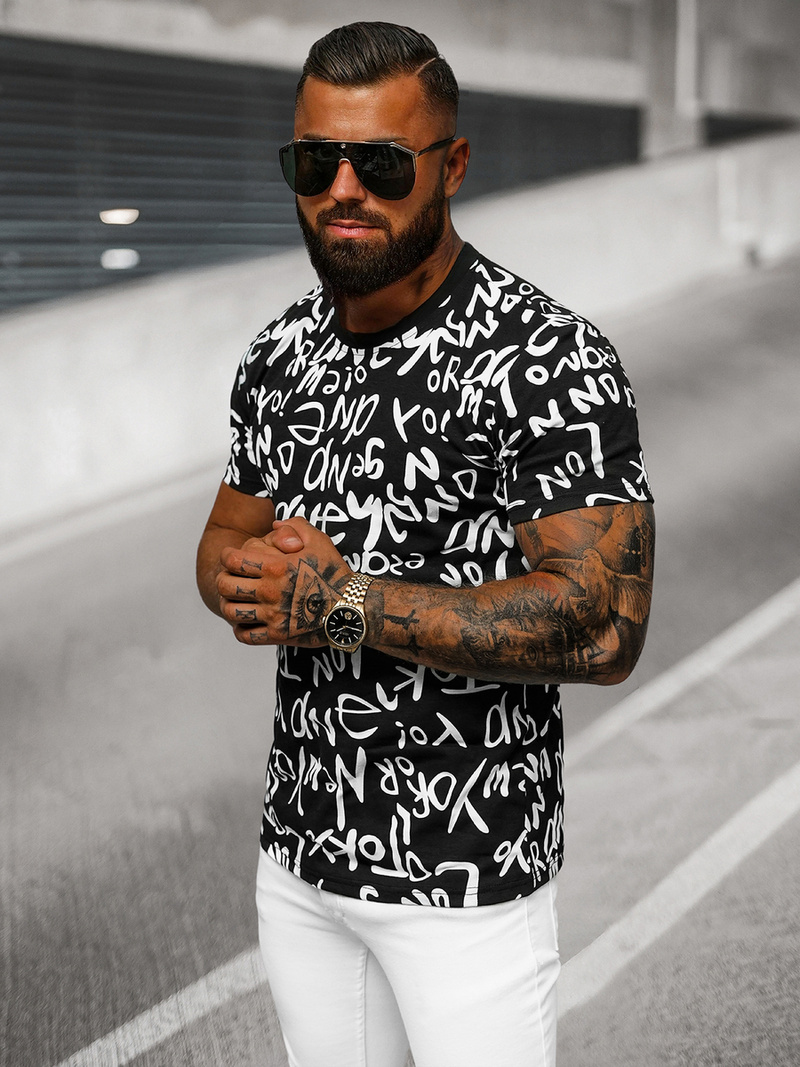 Muška majica crna OZONEE O/T1268/3