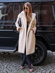 Ženska zimska jakna od krzna bež OZONEE JS/11Z8250