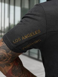 Muška Majica Crna OZONEE O/QQ1568