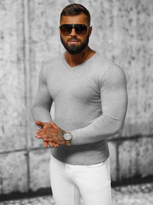 Muški Džemper Sivi OZONEE NB/MMB601/2Z