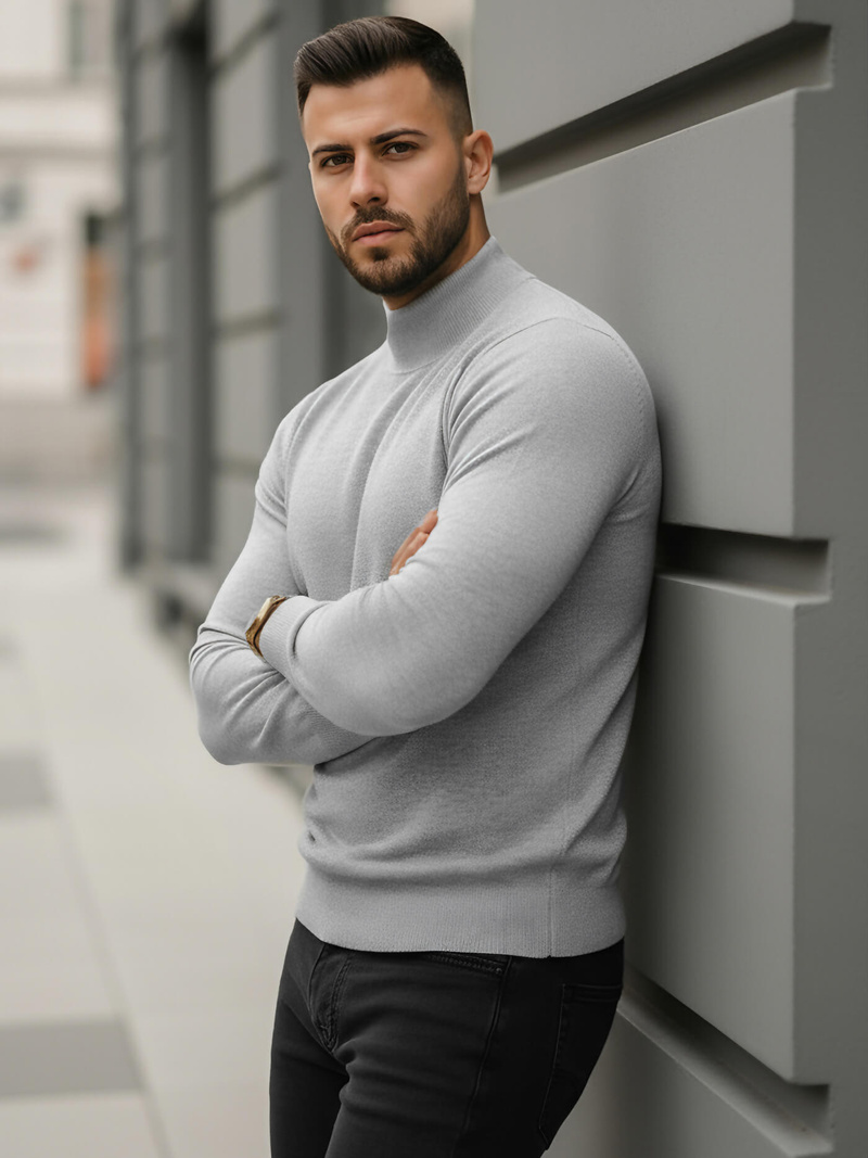 Muški Džemper Sivi OZONEE V/V24503