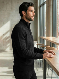 Muški Džemper Crni OZONEE JS/59B3611/3