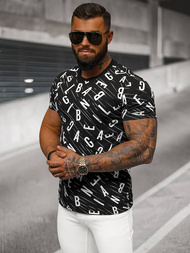  Muška Majica Crna OZONEE JS/8T1196/3