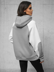 Dukserica s kapuljačom siva OZONEE O/SWE23037Z