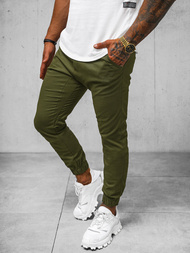 Muške chino jogger hlače kaki OZONEE O/399