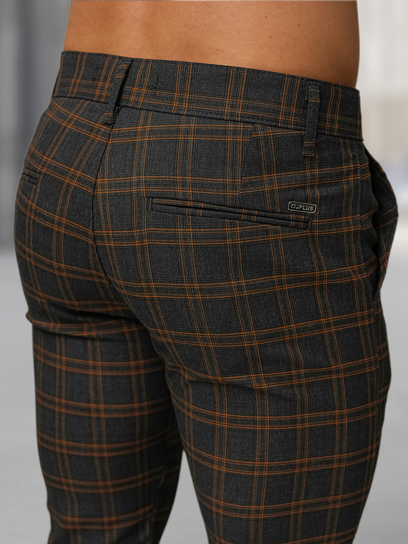 Muške chino hlače grafitne OZONEE DJ/5632Z