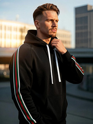 Muška dukserica s kapuljačom crna OZONEE JS/8B1731/3