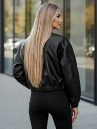 Ženska Kožna Jakna Crna OZONEE JS/11Z8281